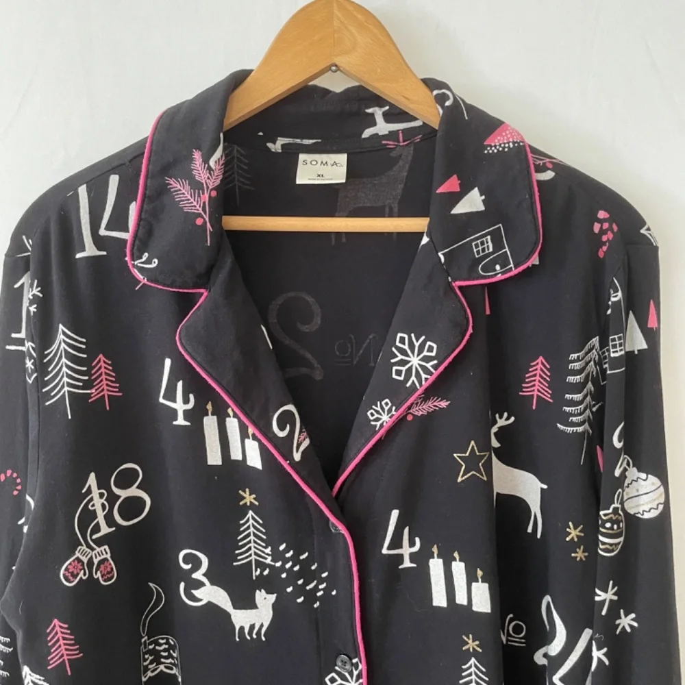 SOMA Women’s Size XL Button Up Long Sleeve Pajama Top